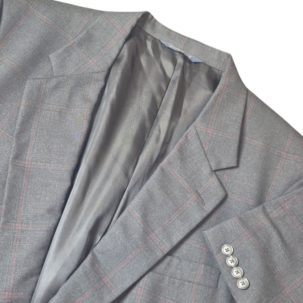 VTG Burberrys Men's 46L Charcoal Super 120s Wool Tailored Sport Coat USA